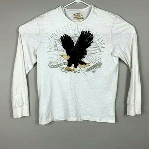American Eagle Outfitters T-shirt Men L Long Sleeve  Distressed Eagle Applique